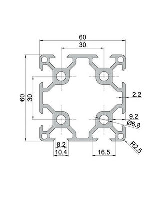 การอัดขึ้นรูปอลูมิเนียมสล็อต Anodized 4040 T สำหรับโต๊ะ CNC